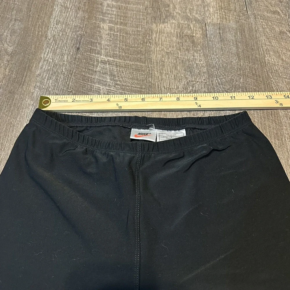 Vintage 90s Nike F.I.T Black Compression Biker Shorts Size 14 High‎ Waist